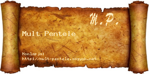 Mult Pentele névjegykártya